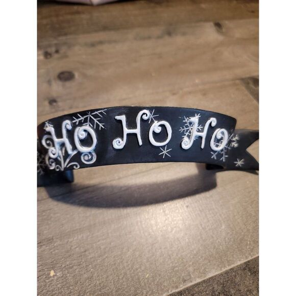 Cermic ribbon ho ho ho snowflake xmas decor - Picture 2 of 3